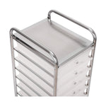Seville Classics Rolling Utility Organizer Storage Cart , for Home Office, School, Classroom, Scrapbook, Hobby, Craft, 15 Drawer, Black