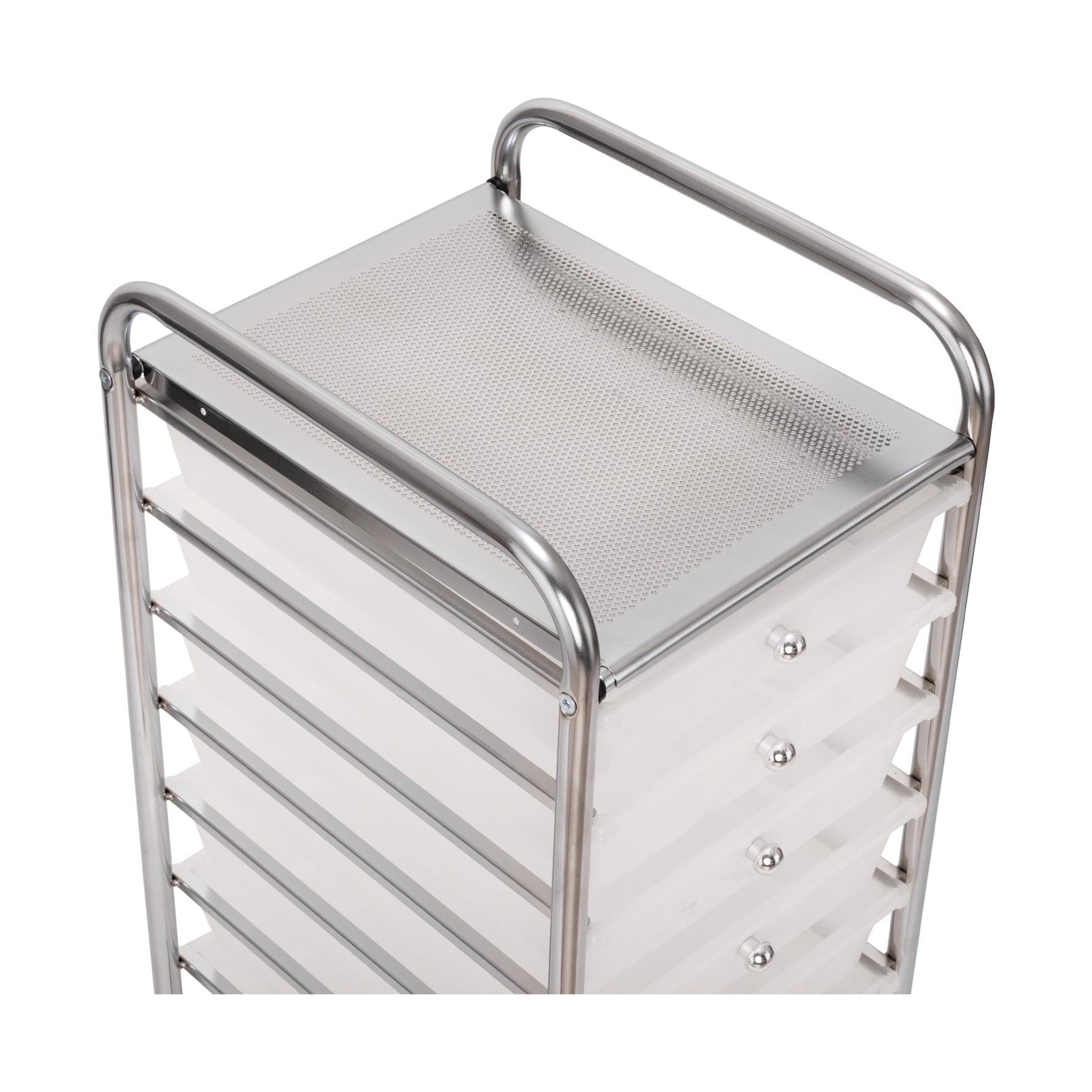 Seville Classics Rolling Utility Organizer Storage Cart , for Home Office, School, Classroom, Scrapbook, Hobby, Craft, 15 Drawer, Black