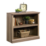 Sauder 2 Tier Book Shelf Wooden Bookcase Multipurpose Bookshelf for Home Office, Living Room, in Salt Oak