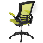 Flash Furniture Kelista Mid-Back Swivel Office Chair with Adjustable Seat Height, Ergonomic Mesh Desk Chair with Flip-Up Armrests, Black