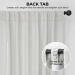 HPD Half Price Drapes - Faux Linen Curtains for Living Room (1 Panel) - 50W X 96L - Textured Room Darkening Curtains for Bedroom 96 Inches Long - Drapes for Home Decor, Birch