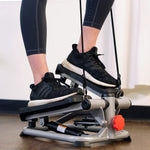 Sunny Health & Fitness Mini Steppers with Digital Monitor and Resistance Bands, Compact Low-Impact Cardio Machines for Home Workouts