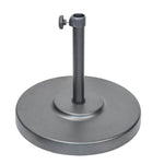 California Umbrella 50 lbs. Round Concrete Weighted Powdercoated Steel Umbrella Base, Black Frame, One Size , CFMT160-Black