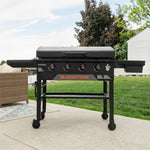 Blackstone Original 36" Griddle, Portable Outdoor Grill with Built-In Hood, Black - Includes Extendable Side Shelves and Caster Wheels
