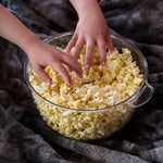 Nostalgia Non Stick Stirring Popcorn Maker for 8 Cups of Theatre Style Popcorn with Hot Oil - Dual-Use Lid & Serving Bowl - Quick Heat Technology & Cool Touch Handles - Ez Store - Black