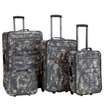 Rockland Fashion Softside 2 Piece Luggage Set, Expandable, (14" Tote/19" Upright), Purple