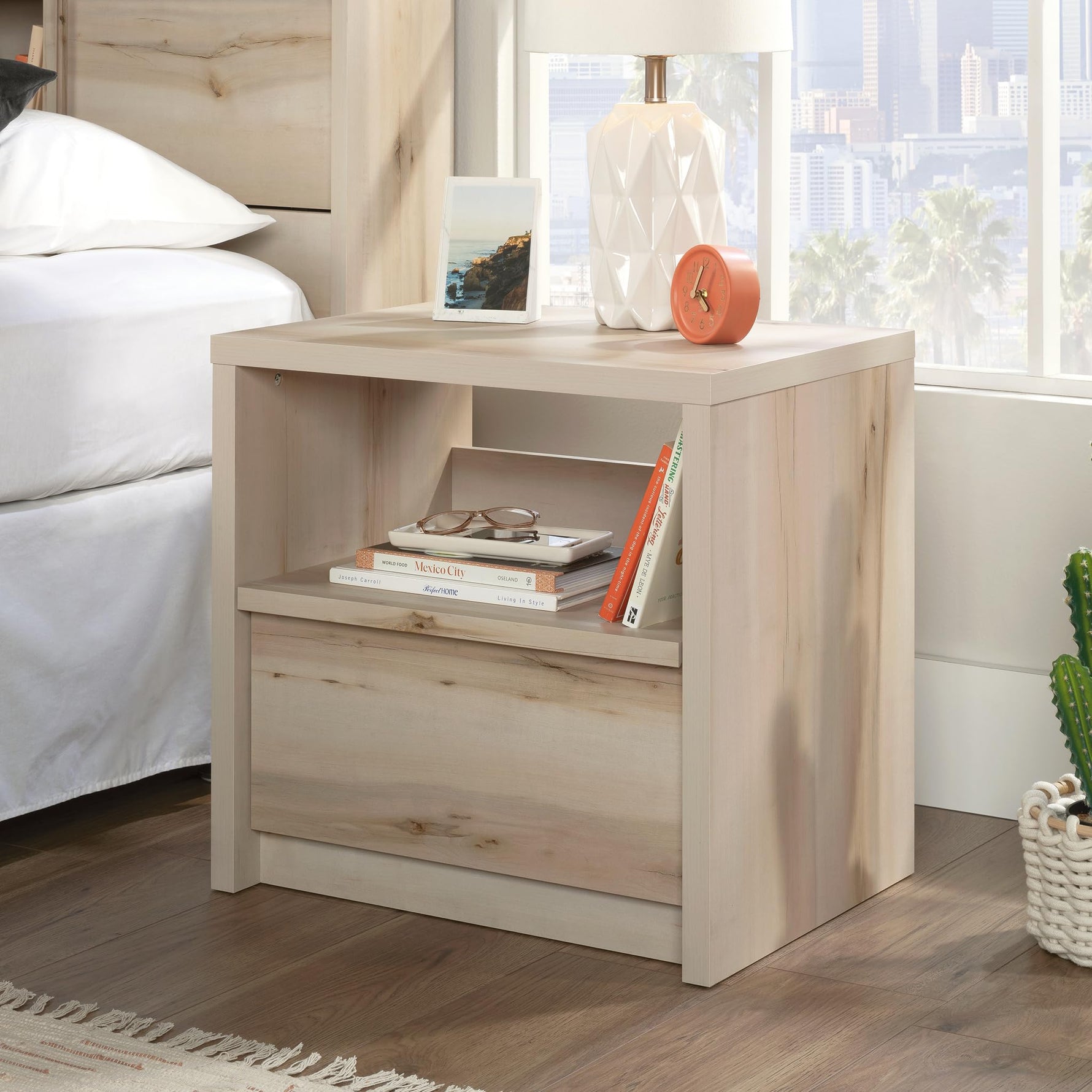 Sauder Harvey Park Night Stand, in a Pacific Maple Finish