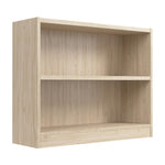 Bush Home Universal Small 2 Shelf Bookcase in Black, Low Storage and Display Bookshelf for Home Office or Living Room Organization