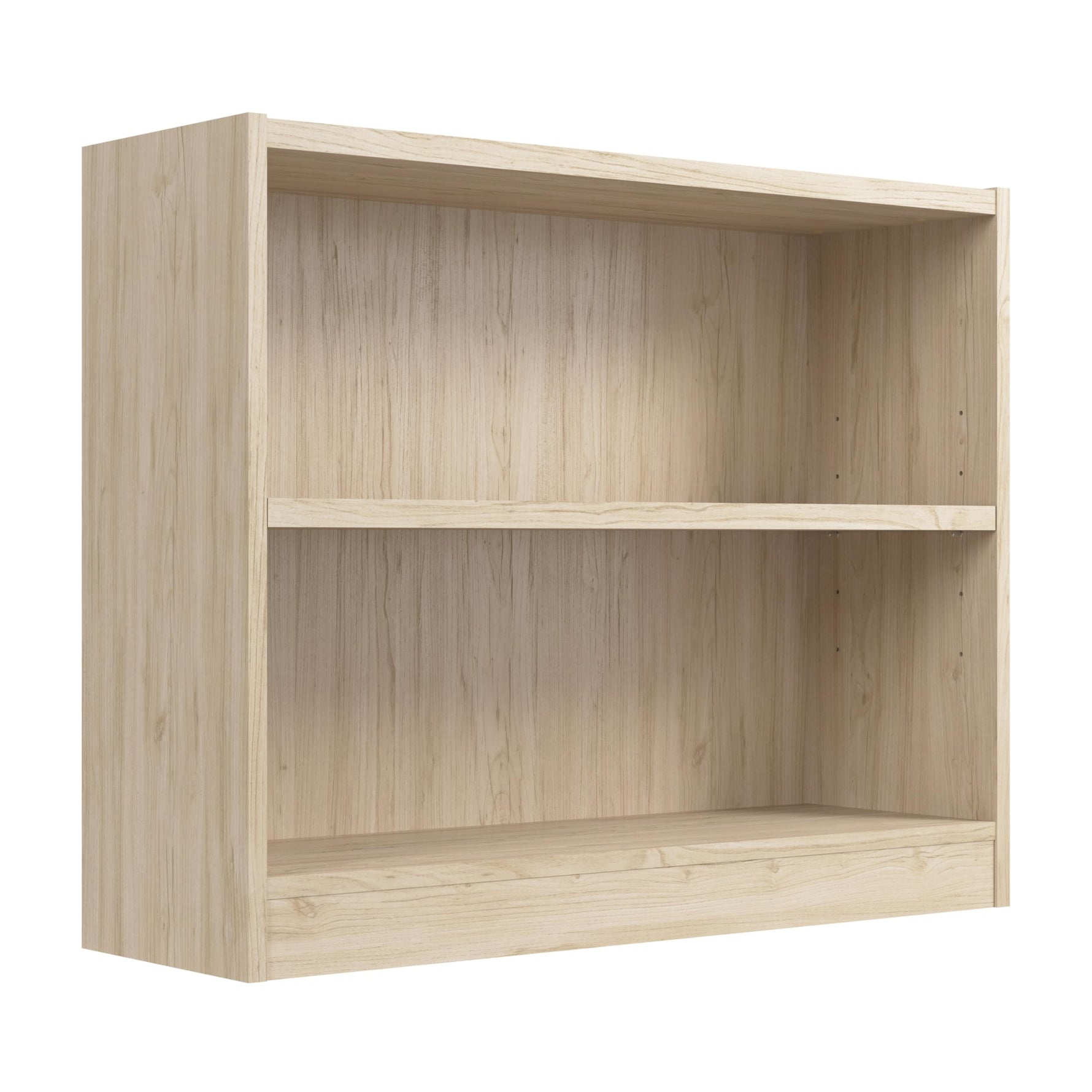 Bush Home Universal Small 2 Shelf Bookcase in Black, Low Storage and Display Bookshelf for Home Office or Living Room Organization