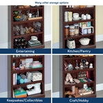 Sauder 5-Shelf Split Bookcase/ Book shelf, Oiled Oak finish