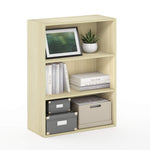 Furinno PASIR Book Shelf, 3-Tier Bookshelf, Storage Shelves Bookcase, 9.7 x 23.7 x 31.5, for Living Room, Bedroom, Home Office, Plain White