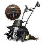 Sun Joe Corded Electric Garden Tiller & Cultivator with Steel Tines, 16 Inch, 12-Amp Motor - Heavy-Duty Tilling Machine for Lawn, Yard, and Gardening Care, TJ603E