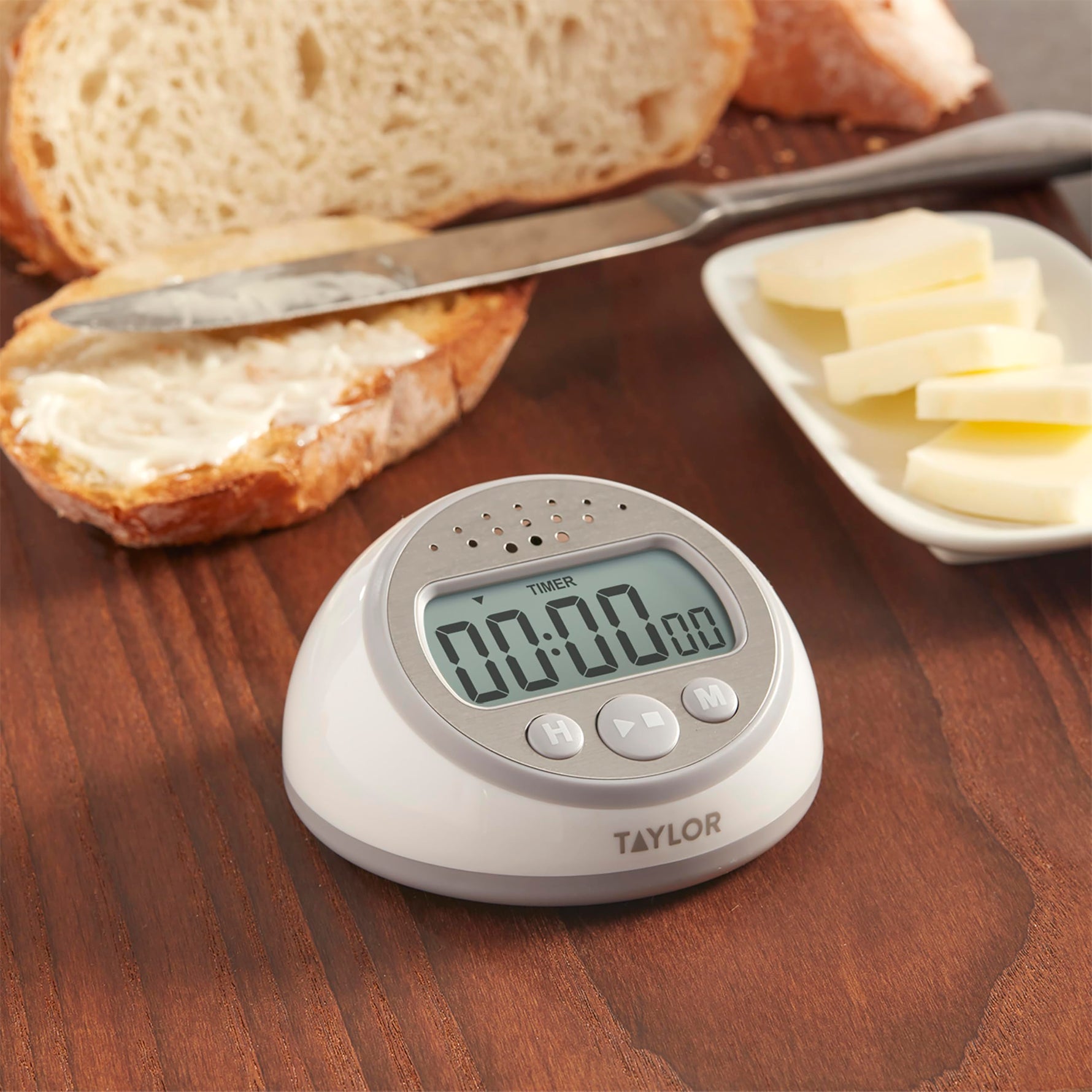 Taylor Digital Timer Counts Up and Down for School, Learning, Projects, and Kitchen Tasks, Super Loud Digital Timer, Gray