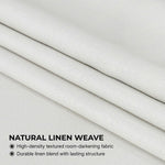 HPD Half Price Drapes - Faux Linen Curtains for Living Room (1 Panel) - 50W X 96L - Textured Room Darkening Curtains for Bedroom 96 Inches Long - Drapes for Home Decor, Birch