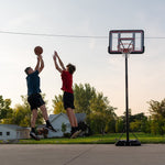 Lifetime Portable Basketball Hoop, Adjustable Height 7.5-10 Ft, 44 Inch Shatterproof Fusion Backboard, Base with Wheels