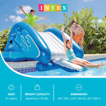 Intex Kool Splash Inflatable Water Slide Swimming Pool Play Center with Built in Sprayers for Kids and Adults, Ages 6 and Up, Blue