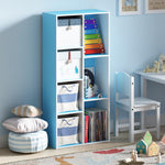 Furinno LUDER Book Shelf, 5-Cube Bookshelf, Reversible Bookcase, 9.4 x 19.5 x 31.5, Easy Assembly, for Living Room, Bedroom, Home Office, White