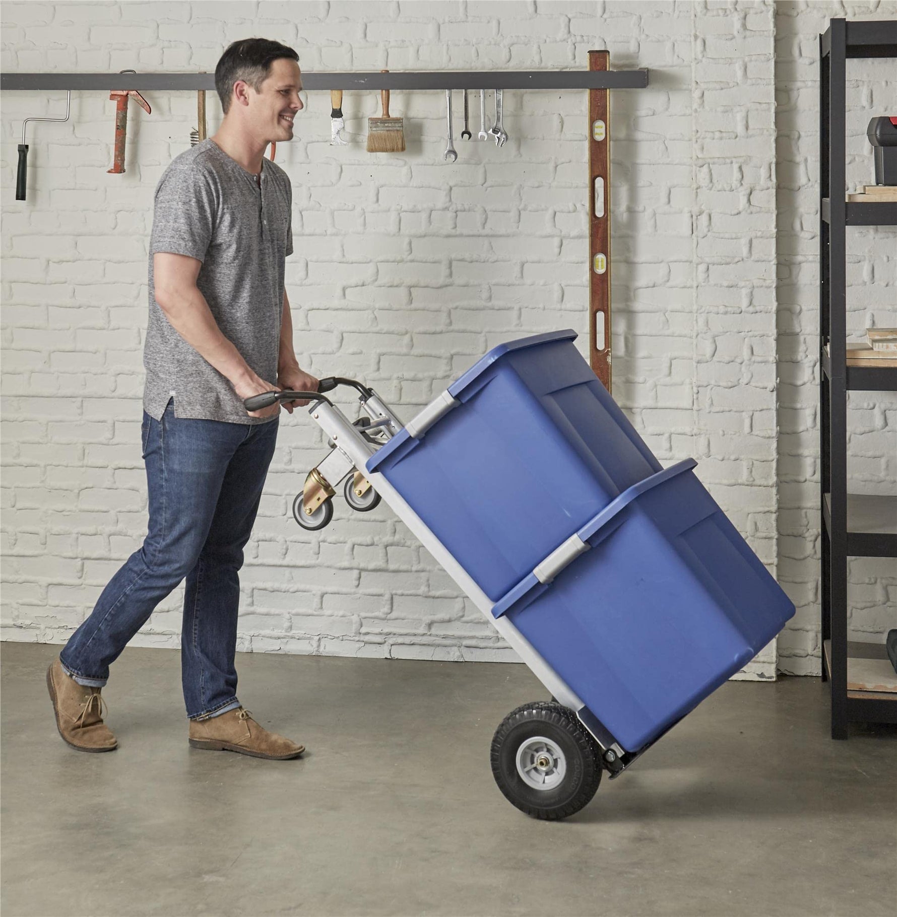 Cosco 3-in-1 Folding Series Hand Truck/Cart/Platform Cart with Flat-Free Wheels