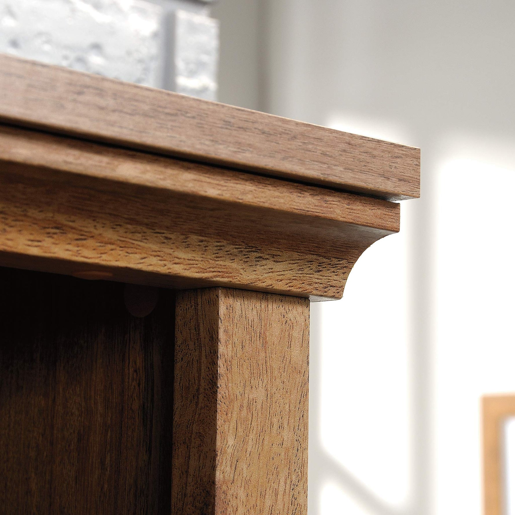Sauder 5-Shelf Split Bookcase/ Book shelf, Oiled Oak finish
