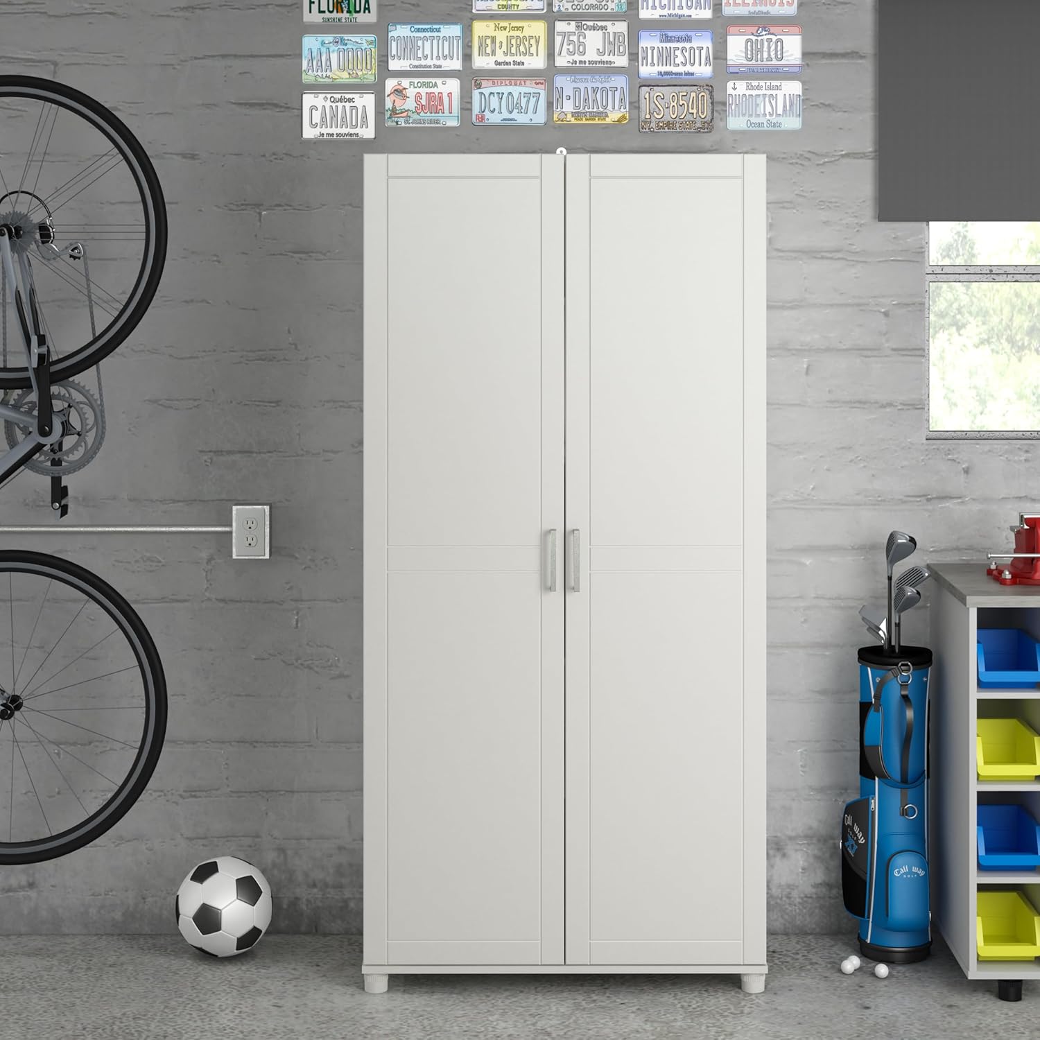 SystemBuild Callahan 36" Utility Storage Cabinet in White