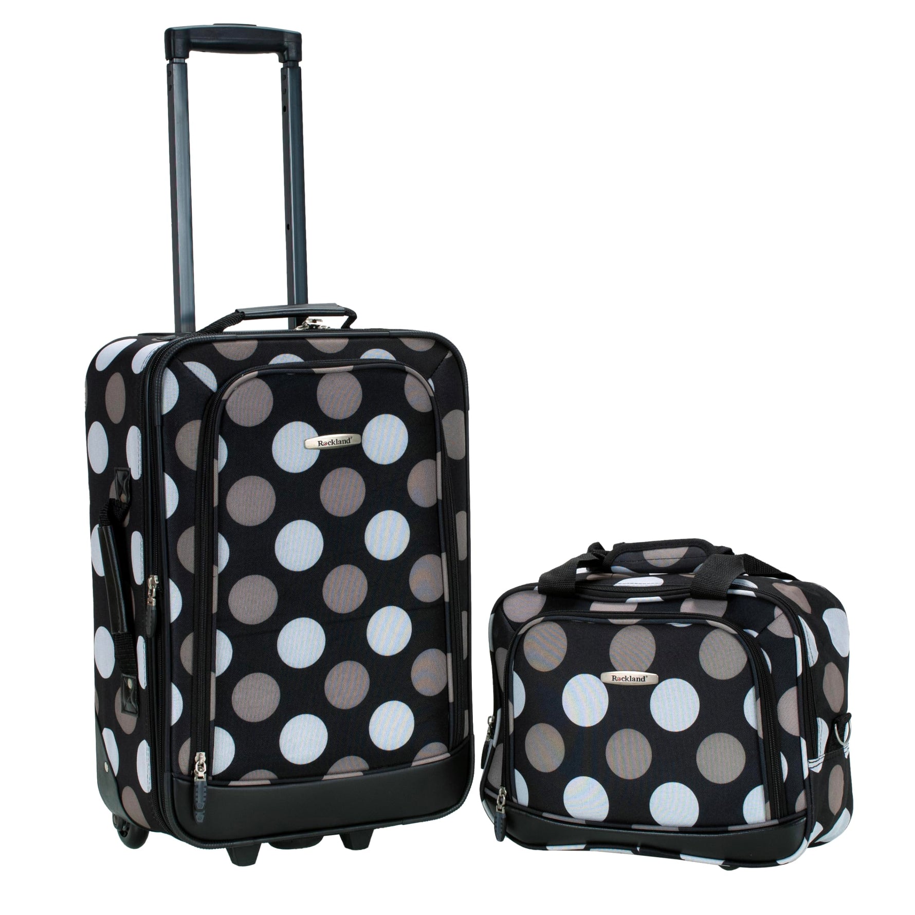 Rockland Fashion Softside 2 Piece Luggage Set, Expandable, (14" Tote/19" Upright), Purple