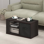Furinno CLASSIC Coffee Table, Modern Rectangle Coffee Table with 1.8" Triple Thick Tabletop, Side Table, Toolless Assembly, for Living Room, Home Office, Black