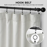 HPD Half Price Drapes - Faux Linen Curtains for Living Room (1 Panel) - 50W X 96L - Textured Room Darkening Curtains for Bedroom 96 Inches Long - Drapes for Home Decor, Birch