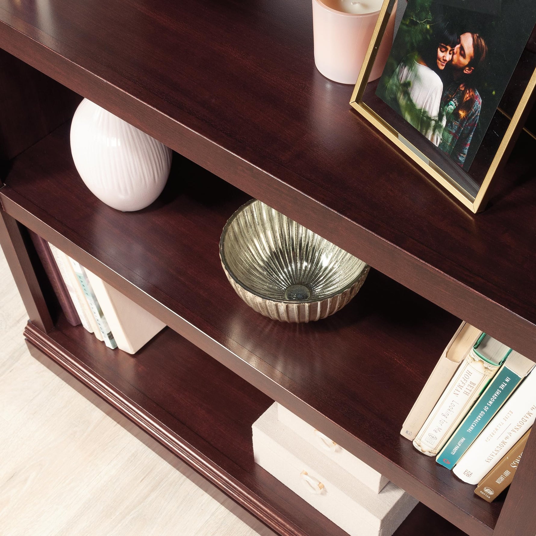 Sauder Miscellaneous Storage 3-Shelf Bookcase/ Book shelf, Oiled Oak finish