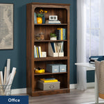 Sauder Select 5-Shelf Bookcase, Chalked Chestnut Finish