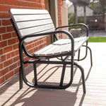 Lifetime 60361 Outdoor Swing Glider Bench, Storm Dust