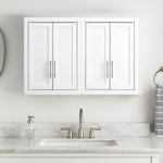 Crosley Furniture Savannah Wall Mounted Bathroom Storage Medicine Cabinet with Shelves, White