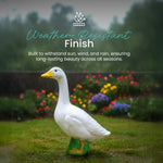 Union Products Goose Outdoor Lawn and Garden Statue, 23" Tall Animal Figurine for Patio, Balcony, or Front Porch Decor, White