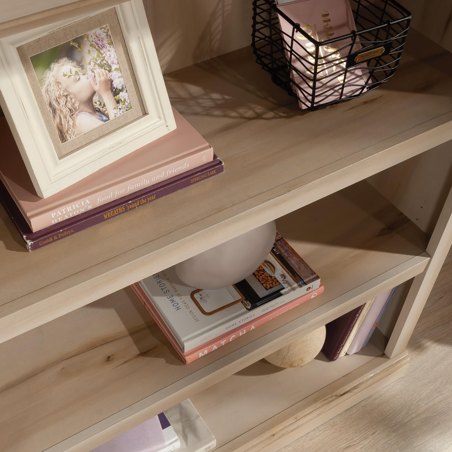 Sauder Miscellaneous Storage 3-Shelf Bookcase/ Book shelf, Oiled Oak finish