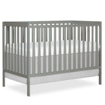 Dream On Me Synergy 5-in-1 Convertible Full-Size Baby Crib with Toddler, Day & Full Bed Conversion in White, GreenGuard Gold & BSA, 3 Mattress Heights, Sustainable Pinewood