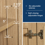 Sauder Select Storage Cabinet, Pantry Cabinet Kitchen Storage with Adjustable Shelves, Utility Room Storage Cabinet, in Reclaimed Pine