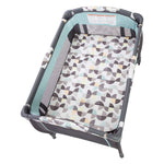 Baby Trend Nursery Center, Portable Playard with Bassinet, Changing Table and Storage Organizer, Trend-E - Foldable and Convertible Travel Play Crib for Babies and Toddlers, Doodle Dots