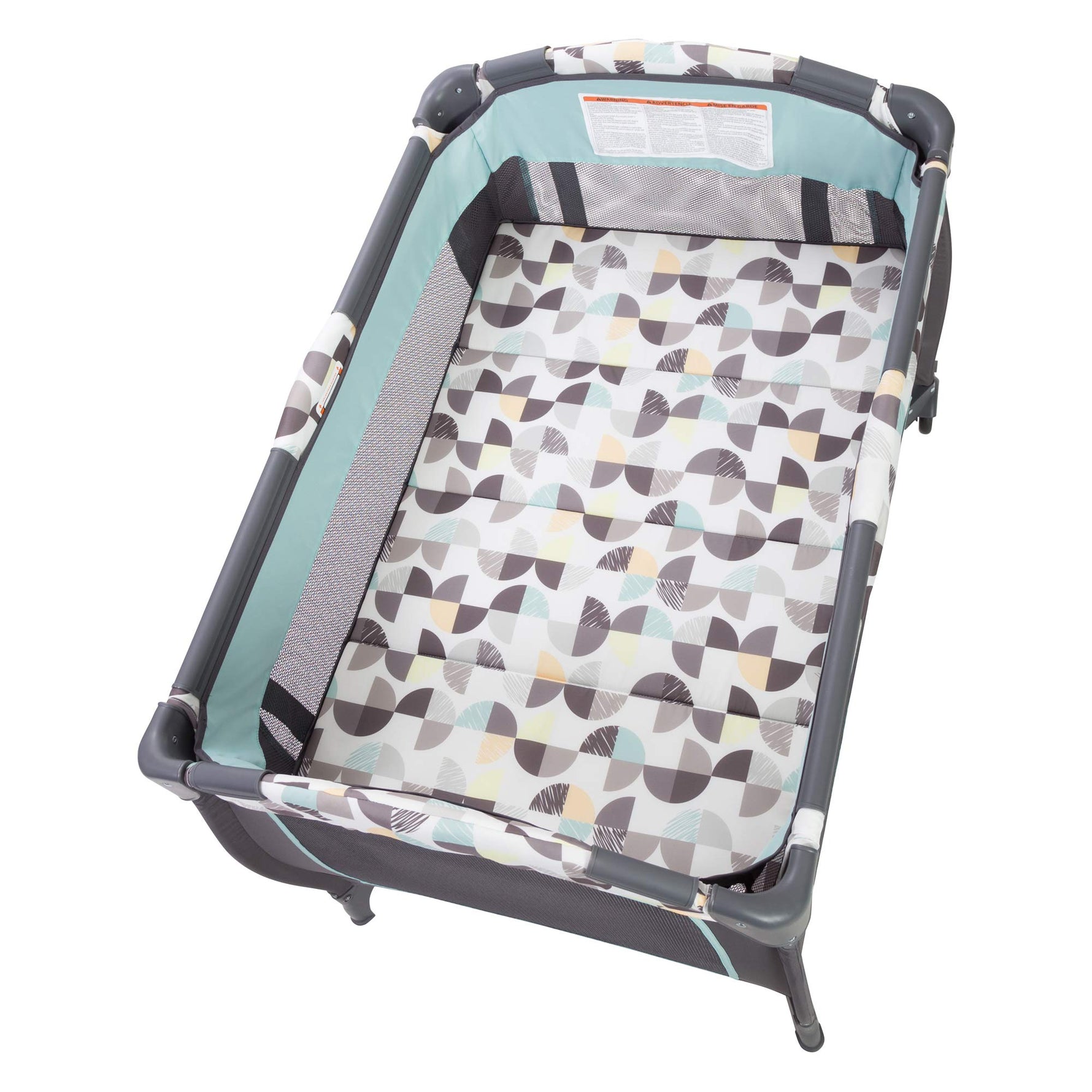 Baby Trend Nursery Center, Portable Playard with Bassinet, Changing Table and Storage Organizer, Trend-E - Foldable and Convertible Travel Play Crib for Babies and Toddlers, Doodle Dots