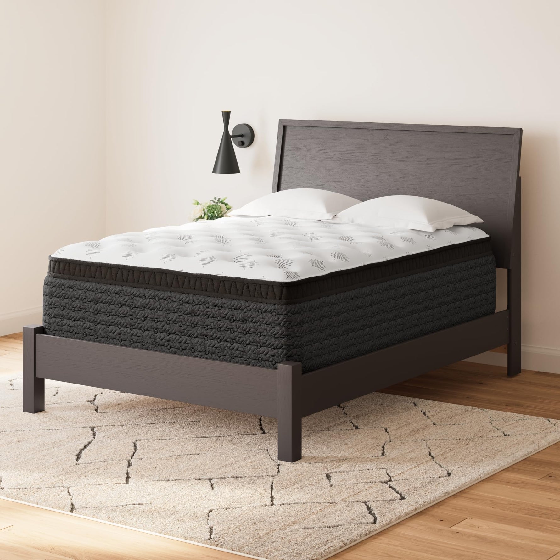 Signature Design by Ashley Chime 12 Inch Hybrid Full Mattress, Memory Foam with Lumbar Support, High-Density Foam & Pocketed Coils for Comfort & Back Support, Mattresses in a Box, Full Size
