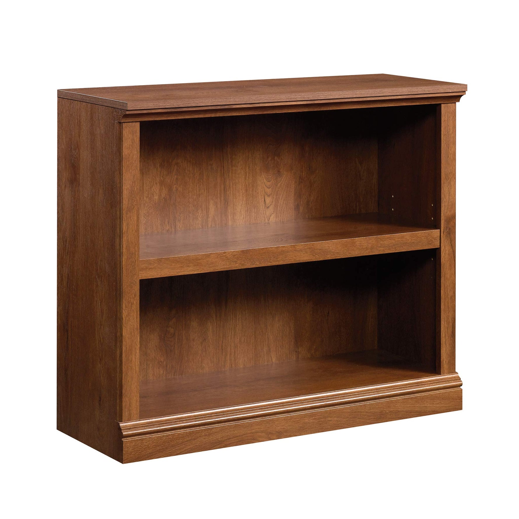 Sauder 2 Tier Book Shelf Wooden Bookcase Multipurpose Bookshelf for Home Office, Living Room, in Salt Oak