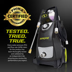 Sun Joe Electric Pressure Power Washer, Heavy-Duty, Cleaning Machine for Patios, Decks, & Sidewalks, Safety First GFCI Power Cord, w/Dual Soap Tanks, SPX3000
