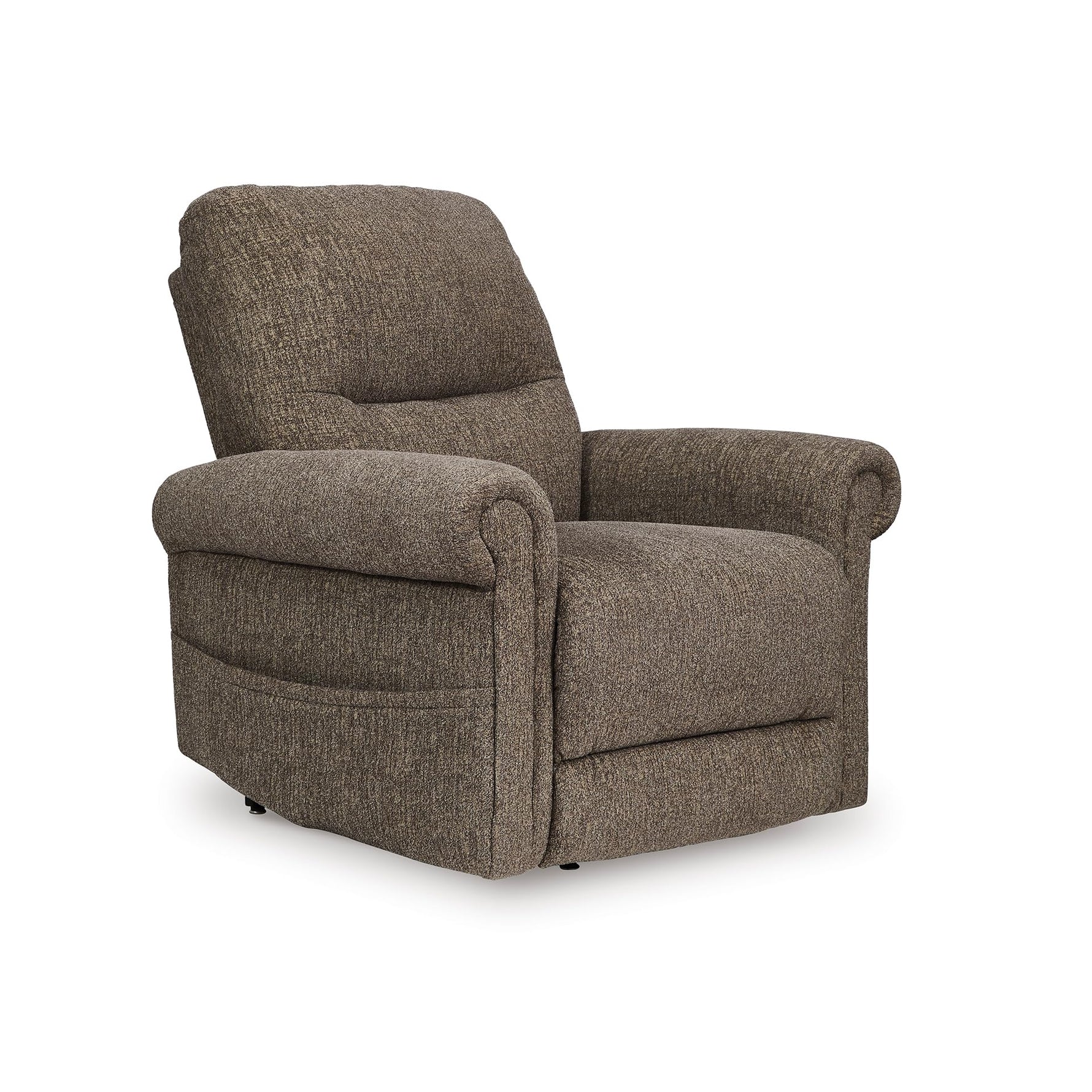 Signature Design by Ashley Skymaker Modern Faux Leather Manual Rocker Recliner with Track Arms, Dark Brown