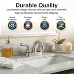 Dura Faucet DF-PL620C-SN RV Bathroom Sink Faucet - Smooth Turning 2-Lever (Brushed Satin Nickel)