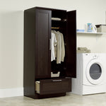 Sauder 411802 HomePlus Wardrobe/Storage Cabinet, L: 28.98" x W: 20.95" x H: 71.18", Sienna Oak finish