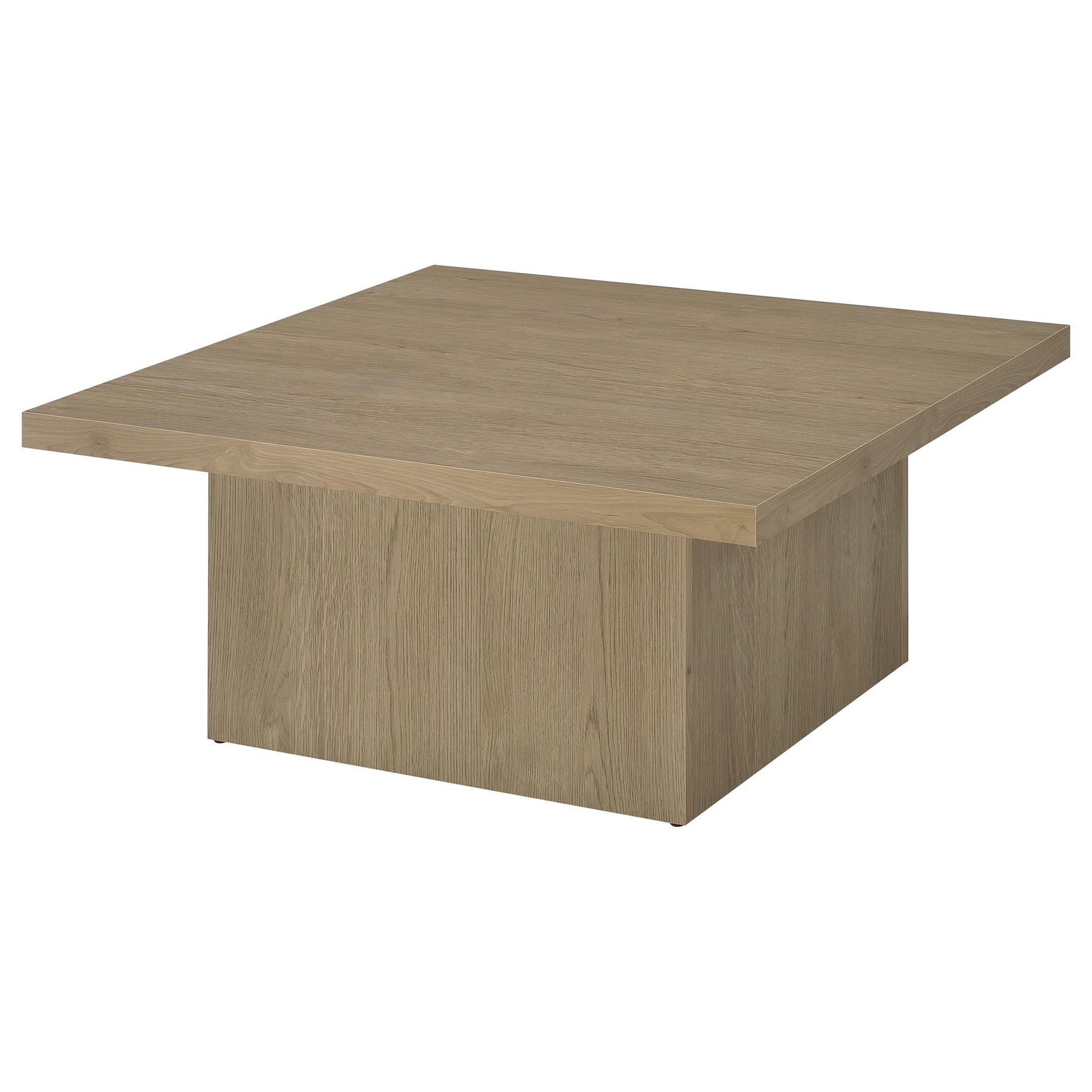 Coaster Home Furnishings Zetta Square Cocktail Living Room Coffee Table Engineered Eco-Friendly Wood Look Laminate Veneer Rustic Farmhouse Mango Brown 708068
