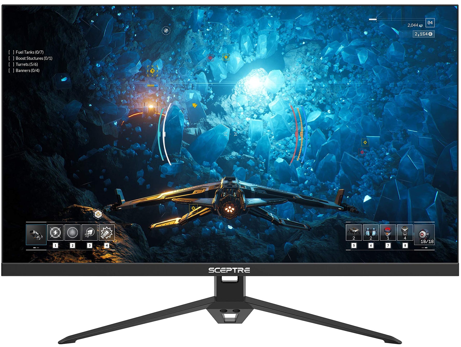 Sceptre 27-inch IPS Gaming Monitor 180Hz HDMI DisplayPort 99% sRGB AMD FreeSync FPS RTS Build-in Speakers Machine Black 2025 (E275B-FPT Series)
