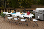 COSCO 6 ft. Fold-in-Half Banquet Table w/Handle, Black