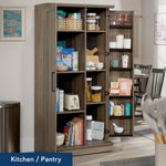 Sauder HomePlus Kitchen Storage Pantry Cabinet with Swing Door Storage and Adjustable Shelves, in Soft White finish