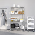5-Tier Steel Wire Shelving, 30"W x 14"D x 61.5"H | Durable solid steel wire storage rack with adjustable shelves featuring 300 pounds per shelf weight capacity for home use
