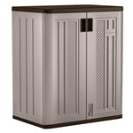 Suncast 36" Resin Base Garage Storage Cabinet, Platinum, Made in the USA