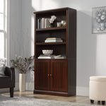 Sauder Miscellaneous Storage 5-Shelf/Book Shelf 2-Door Bookcase, Glacier Oak Finish